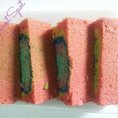 A picture of Rainbow Block cake# author Marathon contest #.