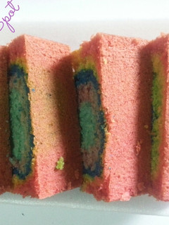 A picture of Rainbow Block cake# author Marathon contest #.
