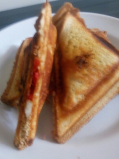 A picture of Egg and Veggie Grill Sandwich#Authorsmarathon #.