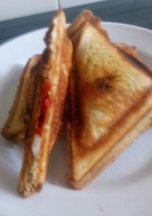 A picture of Egg and Veggie Grill Sandwich#Authorsmarathon #.