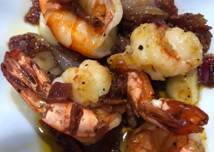 Butter bacon shrimp