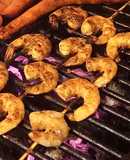 Camarones al carbón