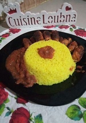 صورة لوصفة كباب بالدجاج مع الارز