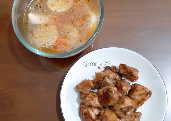 Resep Ayam Bakar Madu dan Sup Jagung (Diet Friendly Meal), Lezat