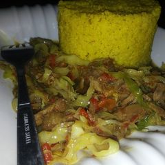 A picture of Couscous & cabbage soup.