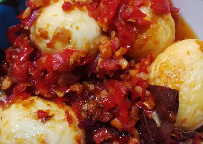 Resep: Telor Balado (simple) Enak Terbaru