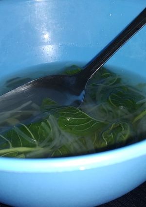 Foto resep Bening Bayam Soun ala anak kos-an