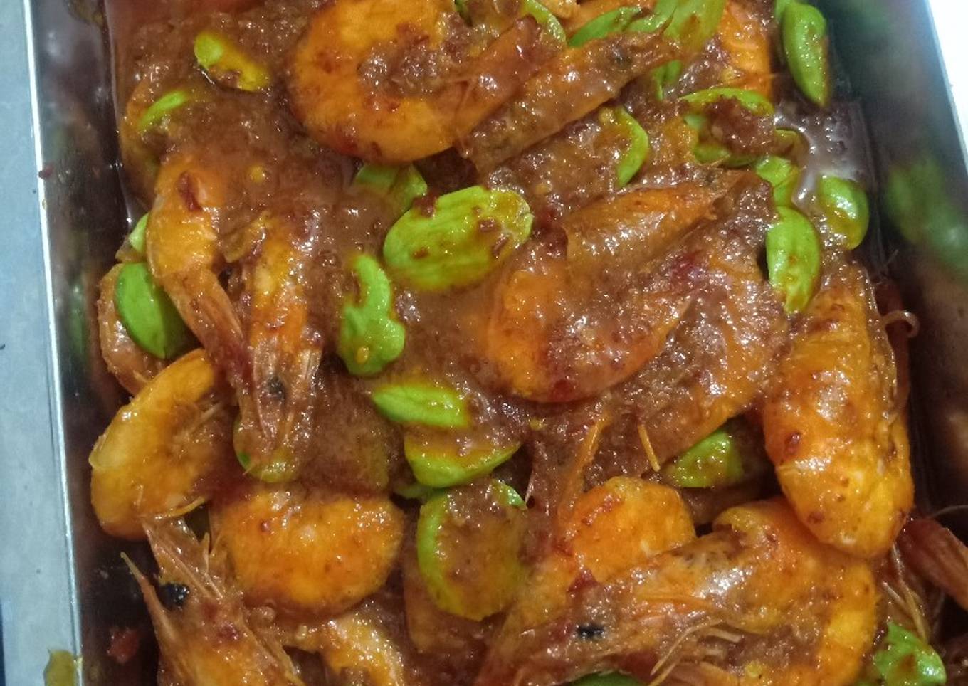 Sambel balado udang pete