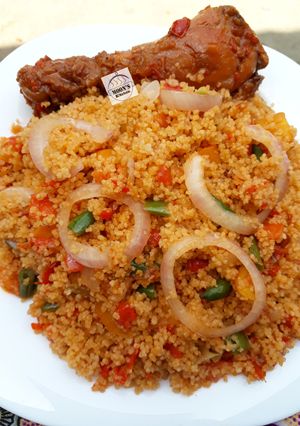 A picture of Jollof couscous.