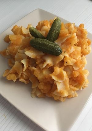 Krumplis tészta szaftosan recept fotója