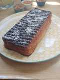 Bizcocho de naranja y cacao (adaptación para molde plum-cake 23x11x6 cm)