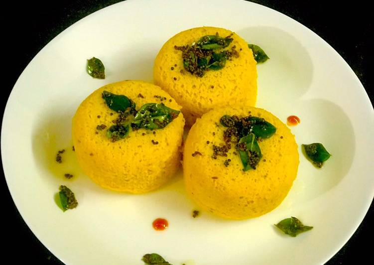 Recipe of Super Quick Homemade Katori Khaman Dhokla