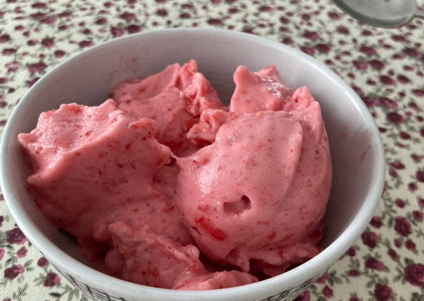 Helado saludable de fresa