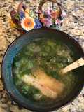 White Fish Soup with Mustard Greens