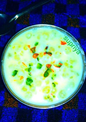 A picture of Sabudana kheer in Microwave.
