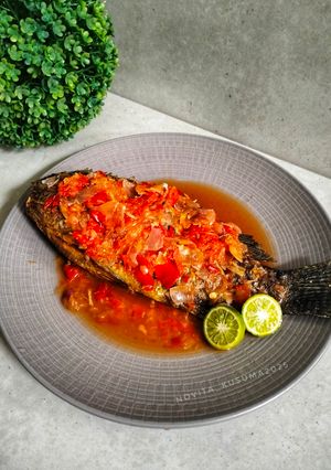 Foto resep Pecak ikan nila khas Betawi