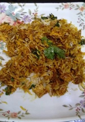 A picture of Paneer biryani.