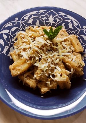 Foto di Pasta cinque buchi con pesto di melanzane