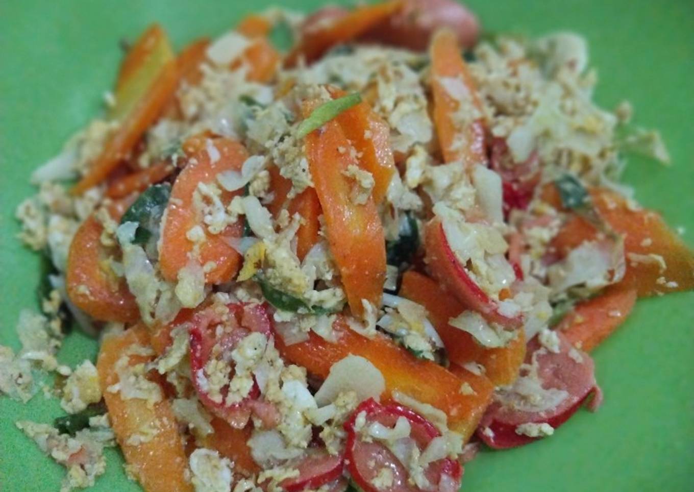 Capcay simple oseng telur