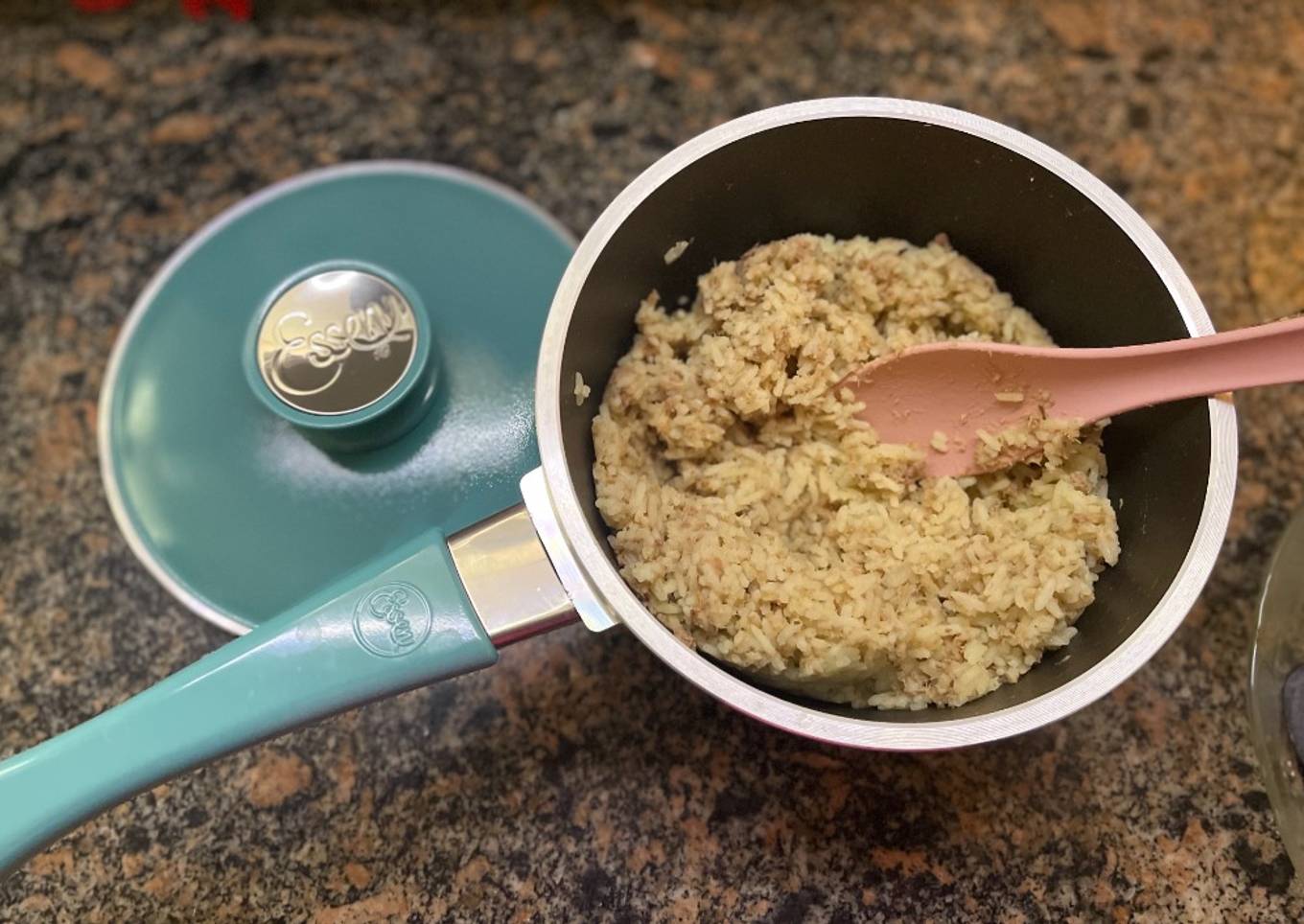 Arroz con atún sano, sin colar el arroz!