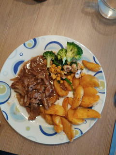 Foto resep Beef teriyaki +bayam jamur jagung