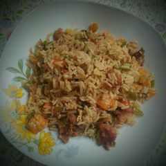 Chicken coconut fried Rice A picture of Chicken coconut fried Rice.
