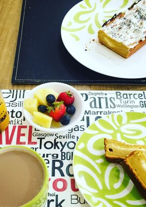 Una foto de Budin Saludable de calabaza con corazón de queso crema