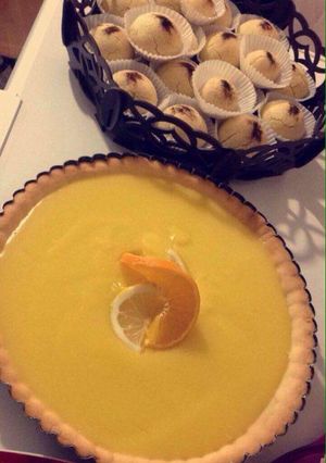 صورة لوصفة تارت بكريمة البرتقال والليمون 🍋💘