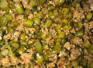 Una foto de Picadillo de vainicas y carne molida