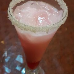 A picture of Team contest#peaches team#italian summer drink.