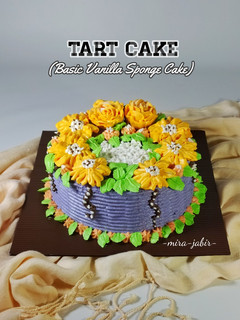 Foto resep Tart Cake (Basic Vanilla Sponge Cake, 4 Telur)