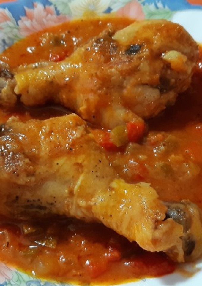 Una foto de Muslos de pollo en salsa a la mostaza