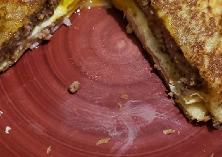 Recipe of Super Quick Breakfast Burger Melt