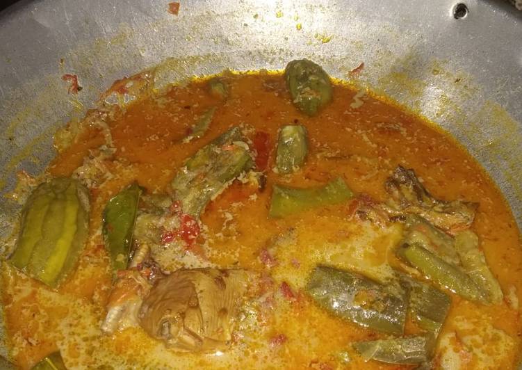 Resep Ikan pari santan + terong yang nikmat