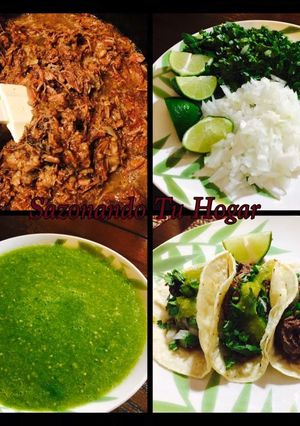 A picture of Beef Cheek Tacos (Barbacoa Style).
