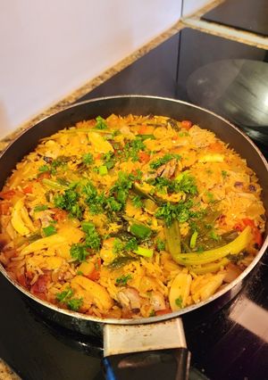 Una foto de Arroz con pollo!