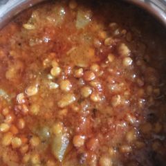 A picture of Lauki chana dal.