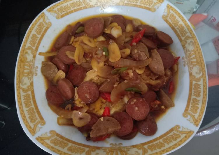 Resep Telor Sosis Bakso Tumis Kecap Mudah dan Simpel yang simpel