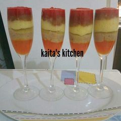 A picture of Layered smoothie.