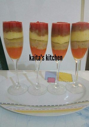 A picture of Layered smoothie.