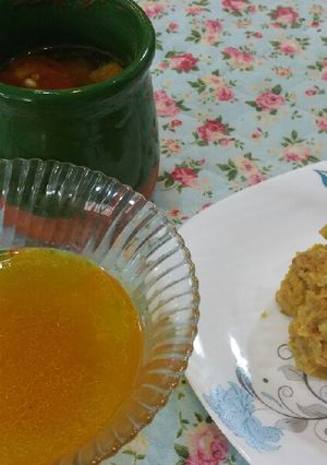 عکسی از دستور آب گوشت فیروزکوهی (سفالی)