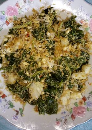 Foto resep Urap bayam, timun & kecambah