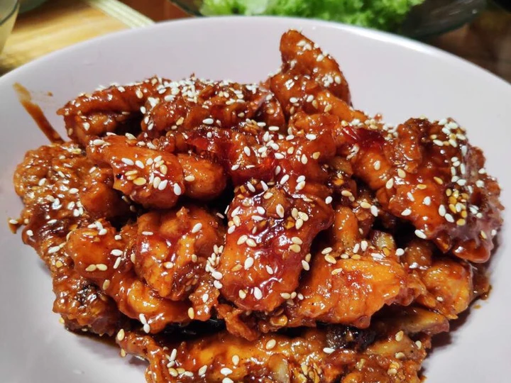 Langkah Mudah untuk Membuat Resep Spicy honey butter chicken yang Enak Banget Anti Ribet, Mantap