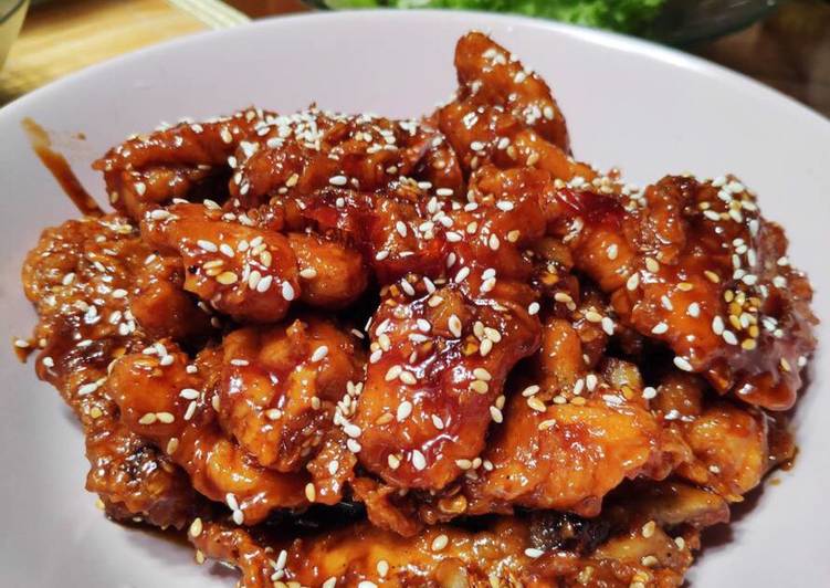 Resep Spicy honey butter chicken Anti Gagal