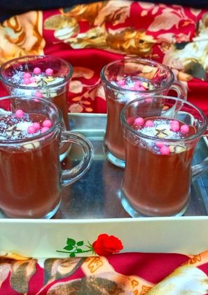 عکسی از دستور پودینگ شکلاتی
