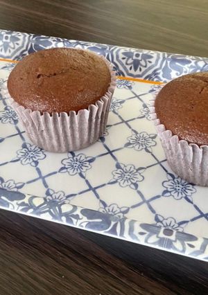 Una foto de Muffins de remolacha (beterraba/betabel) con chocolate