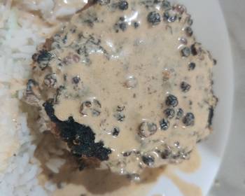 New Recipe Hamburger Steak with Whisky Peppercorn Sauce Delicious Nutritious