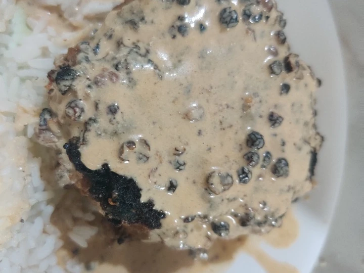 Easy Way Make Recipe Hamburger Steak with Whisky Peppercorn Sauce that is So Delicious, Delicious}