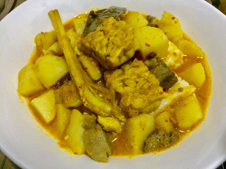 Cara Memasak Gulai Kentang, Hati Ampela Ayam dan Tempe tanpa Santan Ekonomis Untuk Dijual