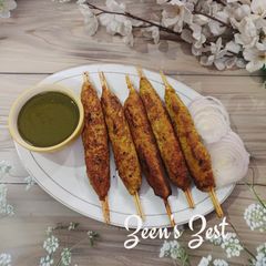 A picture of Murgh Seekh Kebabs.